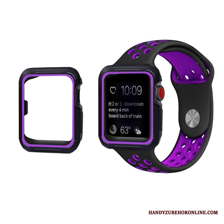 Apple Watch Series 3 Suojaus Kuori Kotelo Violetti Silikoni Murtumaton