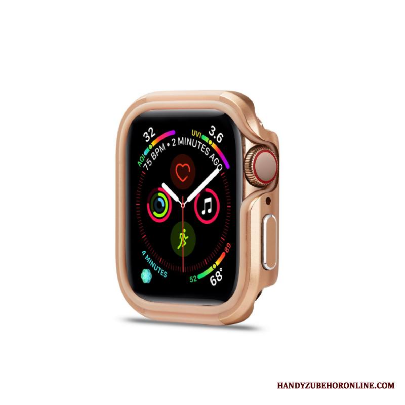 Apple Watch Series 5 Pu Kuori Trendi Murtumaton Metalli Kotelo Suojaus