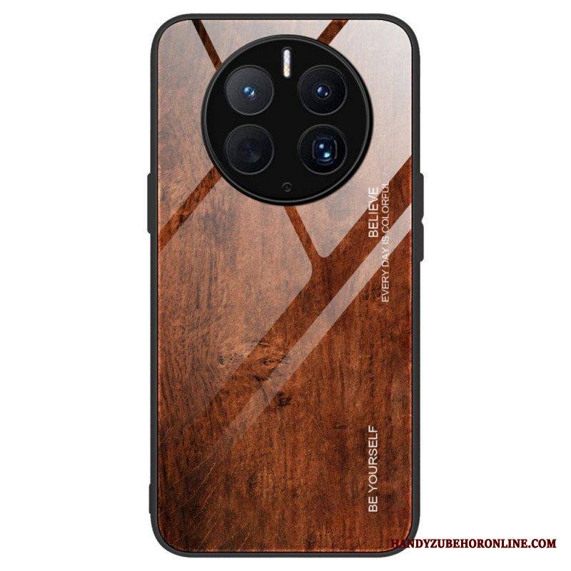 Case Huawei Mate 50 Pro Wood Design Karkaistu Lasi