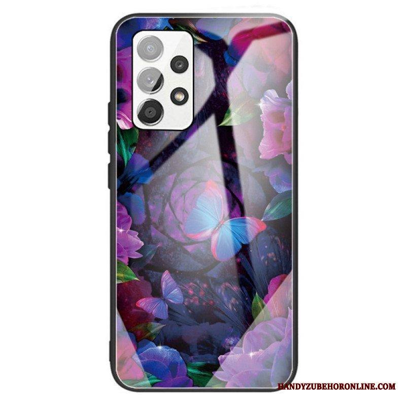 Case Samsung Galaxy A13 Butterflies Variation Karkaistu Lasi