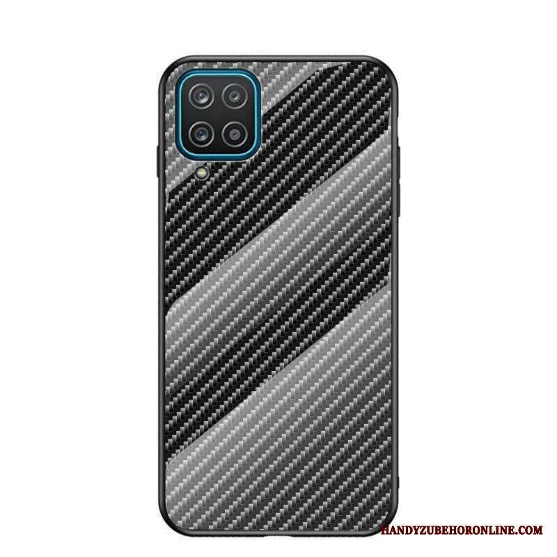 Case Samsung Galaxy M12 / A12 Karkaistua Hiilikuitulasia