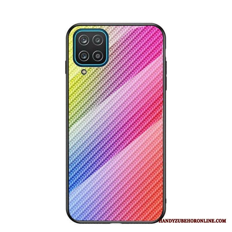 Case Samsung Galaxy M12 / A12 Karkaistua Hiilikuitulasia