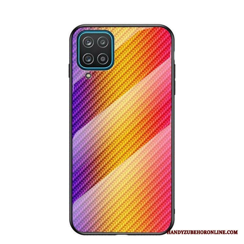 Case Samsung Galaxy M12 / A12 Karkaistua Hiilikuitulasia