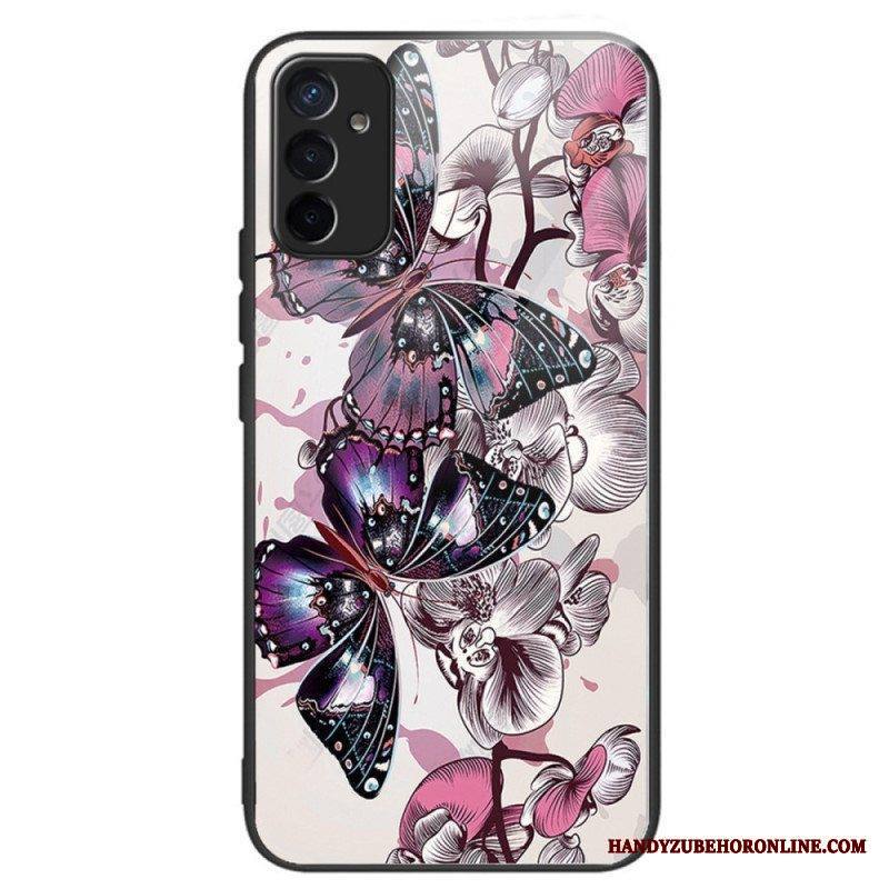 Case Samsung Galaxy M13 Butterflies Variation Karkaistu Lasi