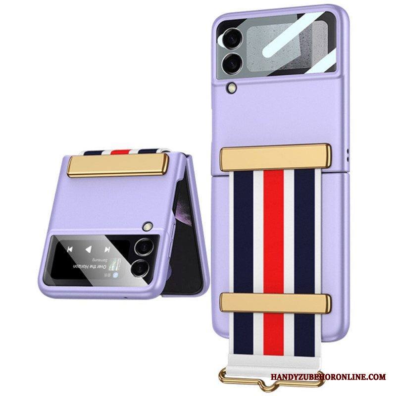 Case Samsung Galaxy Z Flip 3 5G Kotelot Flip Karkaistu Lasi Ja Gkk-hihna