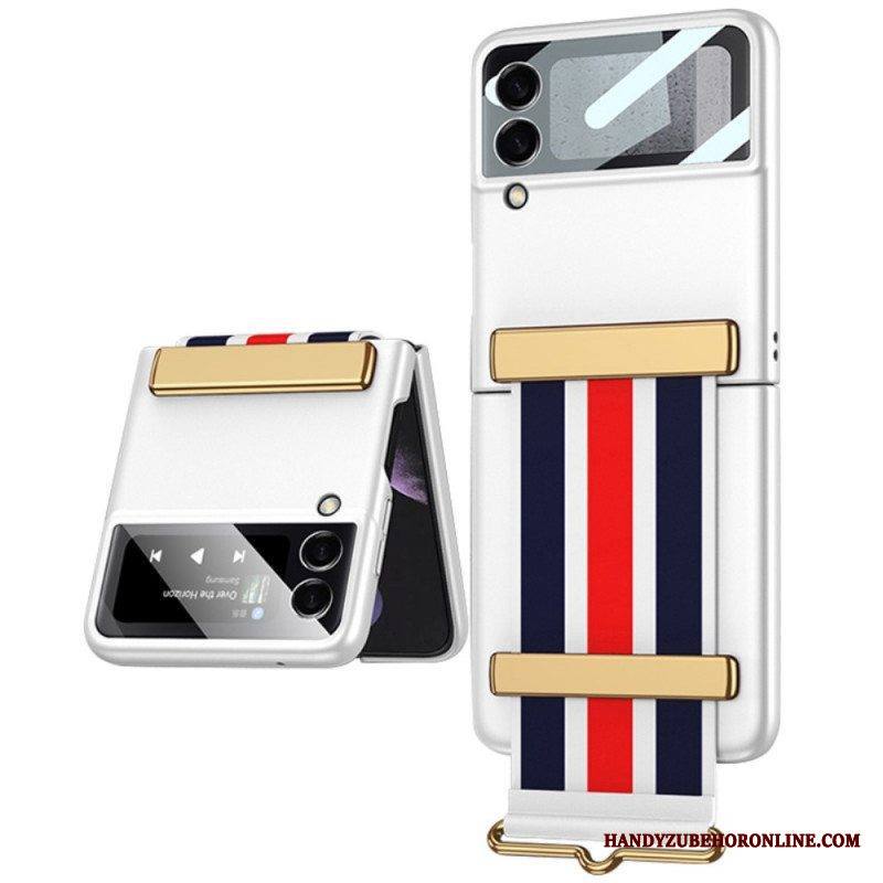 Case Samsung Galaxy Z Flip 3 5G Kotelot Flip Karkaistu Lasi Ja Gkk-hihna