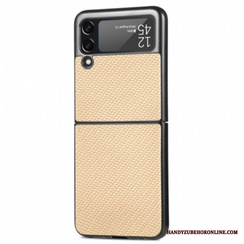 Case Samsung Galaxy Z Flip 3 5G Kotelot Flip Teksturoitu Hiilikuitu