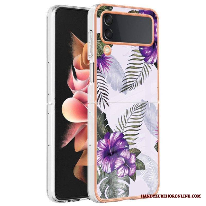 Case Samsung Galaxy Z Flip 4 Kotelot Flip Kukkamarmori