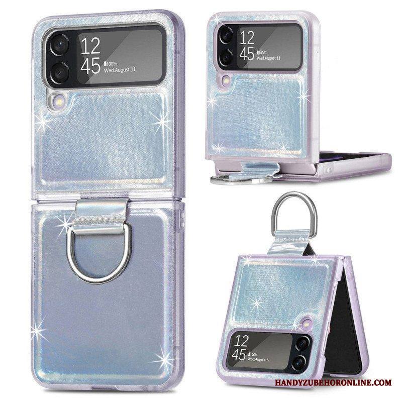 Case Samsung Galaxy Z Flip 4 Kotelot Flip Sähköiset Värit Ja Rengas