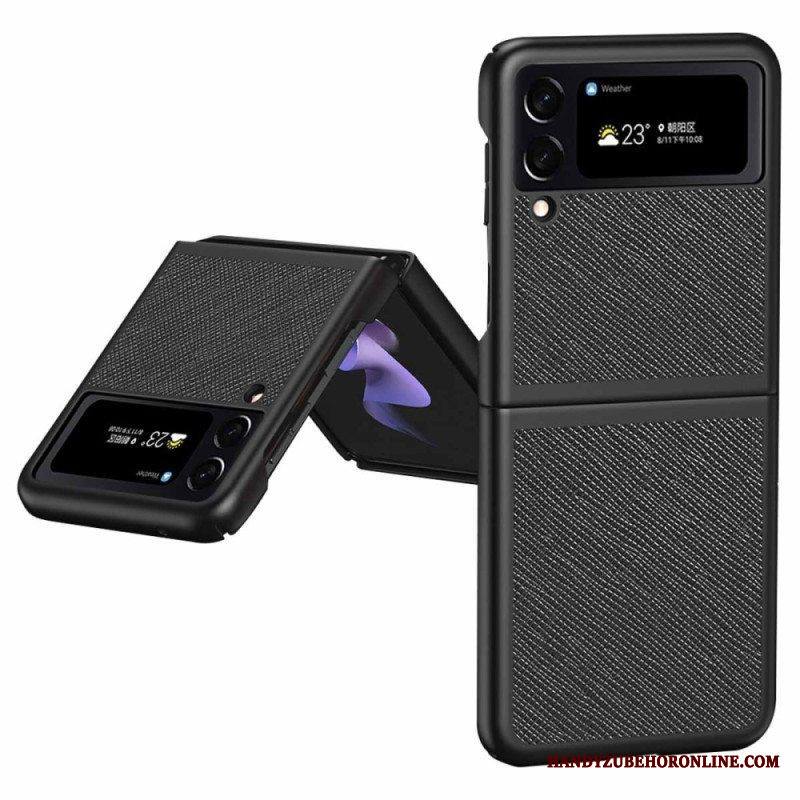 Case Samsung Galaxy Z Flip 4 Kotelot Flip Teksturoitu Nahkatyyli