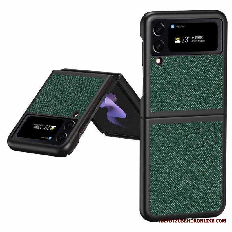 Case Samsung Galaxy Z Flip 4 Kotelot Flip Teksturoitu Nahkatyyli