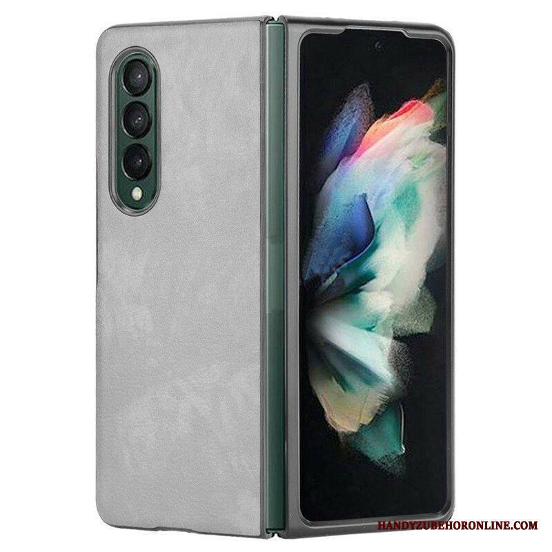 Case Samsung Galaxy Z Fold 3 5G Litsi-nahkaefekti