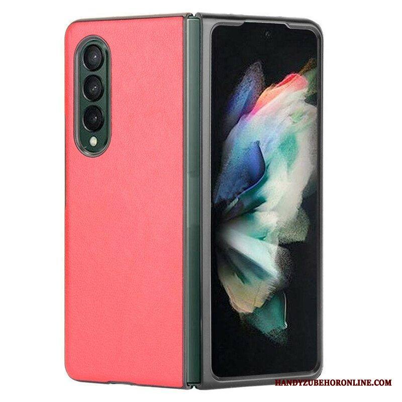 Case Samsung Galaxy Z Fold 3 5G Litsi-nahkaefekti