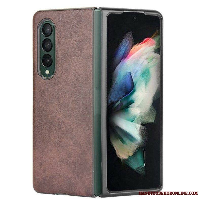 Case Samsung Galaxy Z Fold 3 5G Litsi-nahkaefekti