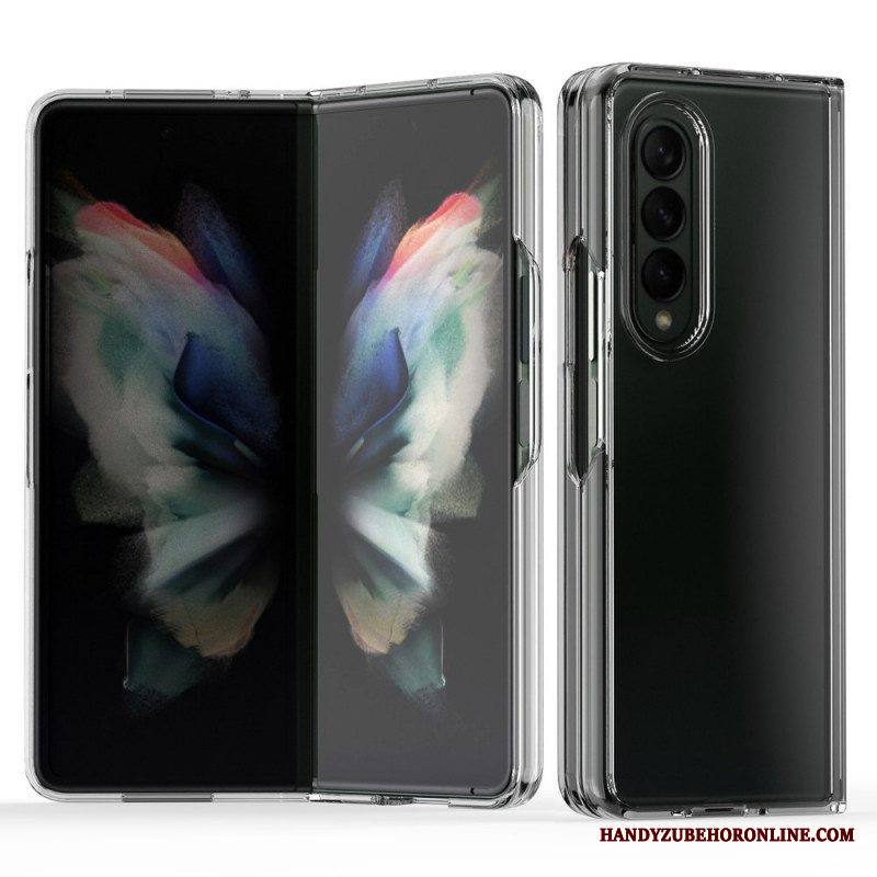 Case Samsung Galaxy Z Fold 3 5G Läpinäkyvät Värilliset Reunat