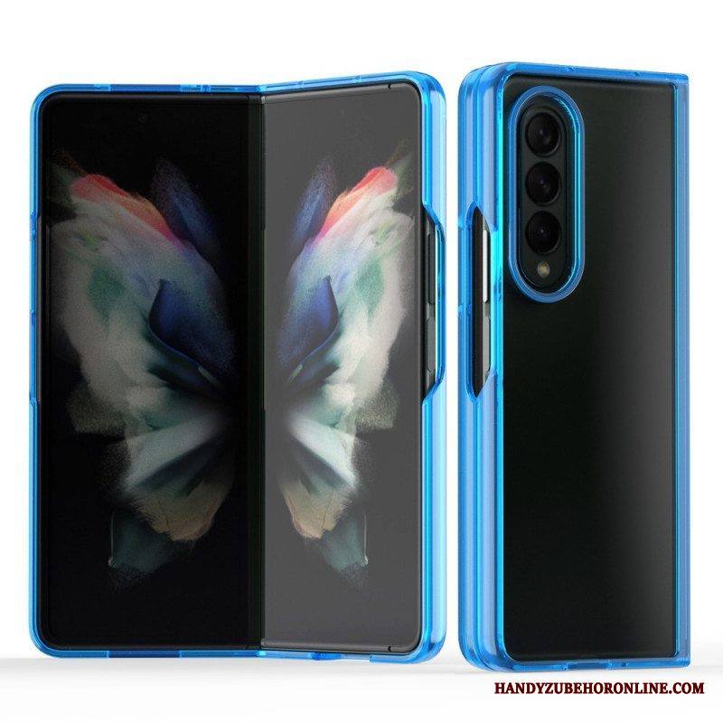 Case Samsung Galaxy Z Fold 3 5G Läpinäkyvät Värilliset Reunat