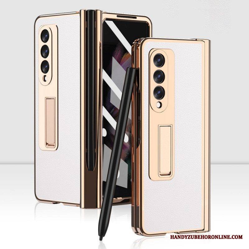 Case Samsung Galaxy Z Fold 3 5G Monitoiminen Litsi-nahka