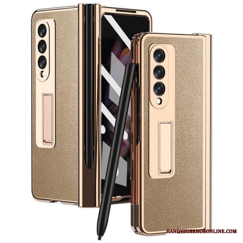 Case Samsung Galaxy Z Fold 3 5G Monitoiminen Litsi-nahka