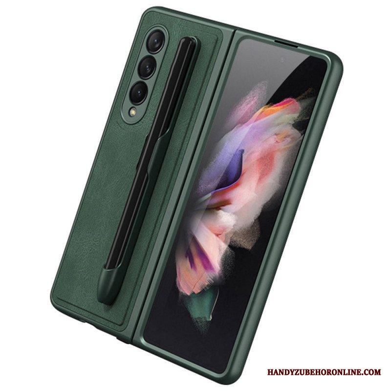 Case Samsung Galaxy Z Fold 3 5G Nahkavaikutteinen Kynäteline Gkk