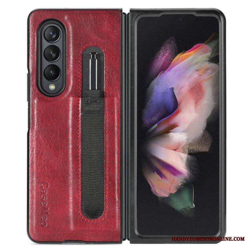 Case Samsung Galaxy Z Fold 3 5G Style Nahkainen Kynäteline Caseneo