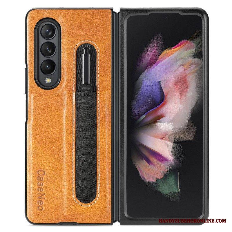 Case Samsung Galaxy Z Fold 3 5G Style Nahkainen Kynäteline Caseneo