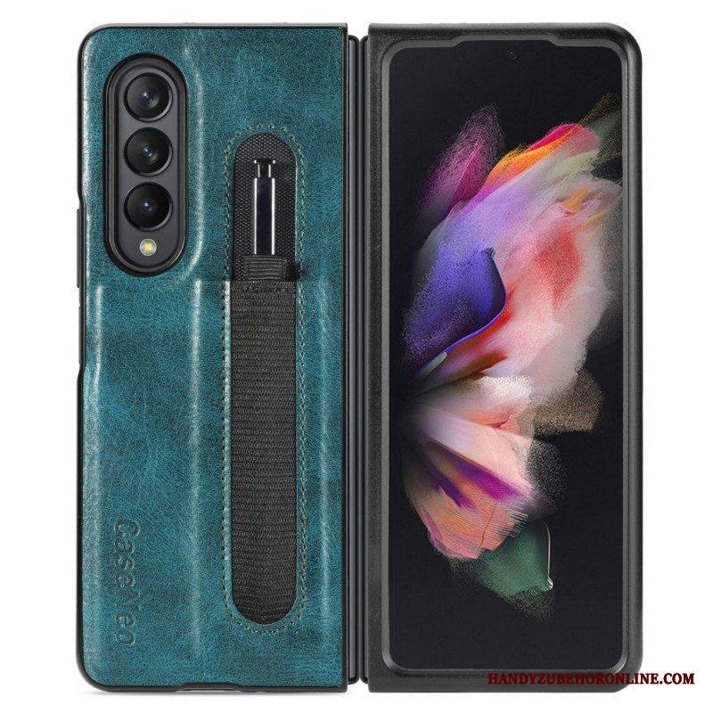 Case Samsung Galaxy Z Fold 3 5G Style Nahkainen Kynäteline Caseneo