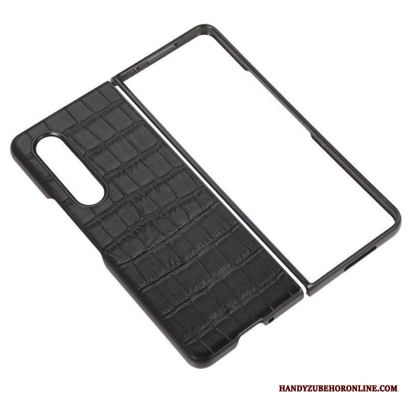 Case Samsung Galaxy Z Fold 4 Aitoa Krokotiilin Nahkaa