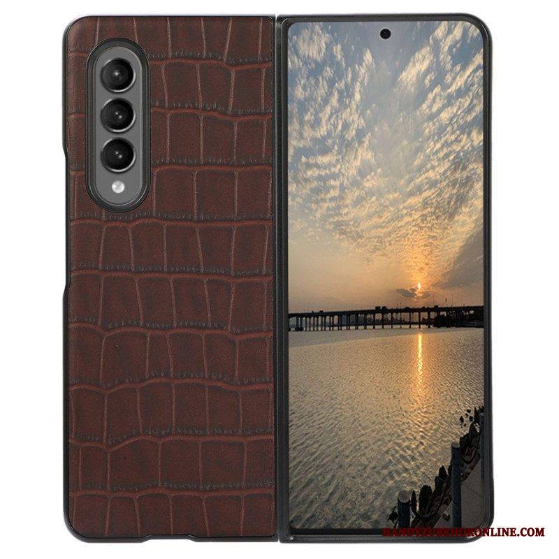 Case Samsung Galaxy Z Fold 4 Aitoa Krokotiilin Nahkaa