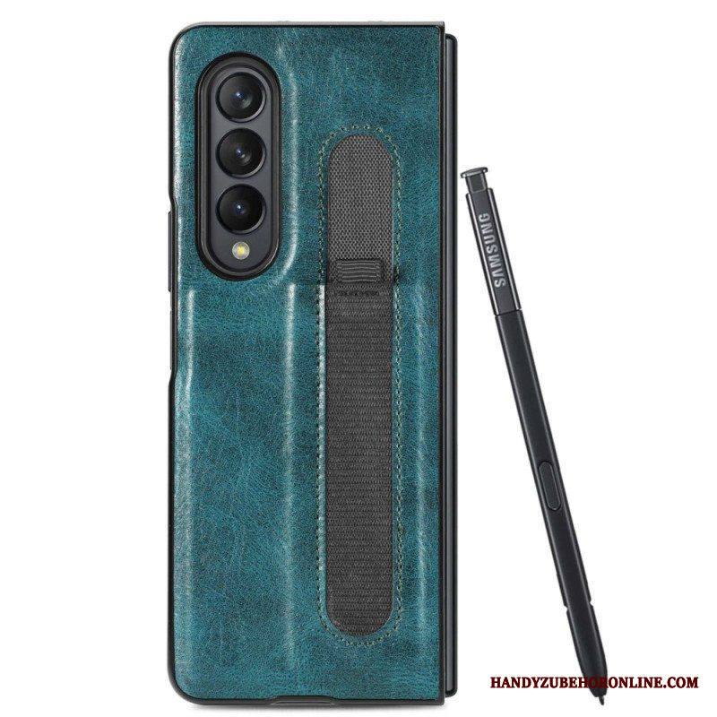 Case Samsung Galaxy Z Fold 4 Keinonahkainen Kynä