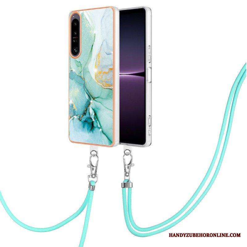 Case Sony Xperia 1 IV Kiristysnyörillä Marmorijohdolla