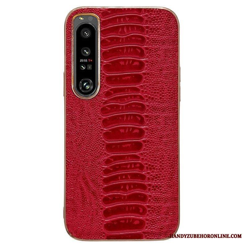 Case Sony Xperia 5 IV Crocodile Style Aitoa Nahkaa