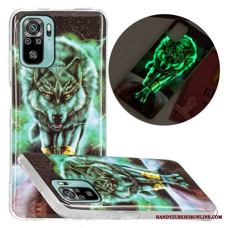 Case Xiaomi Redmi Note 10 / 10S Fluorescent Wolf -sarja