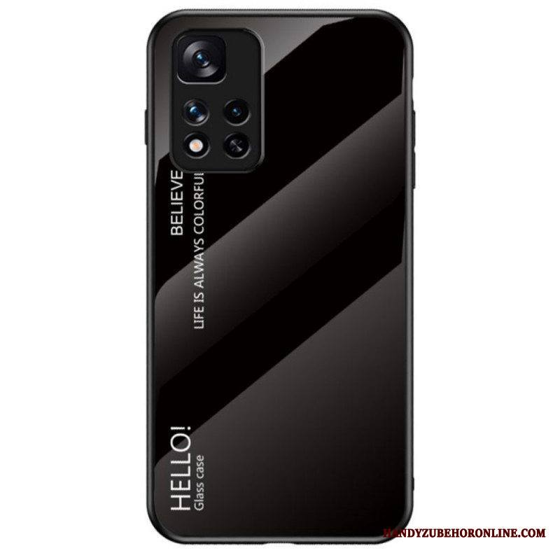 Case Xiaomi Redmi Note 11 Pro Plus 5G Karkaistu Lasi Hello