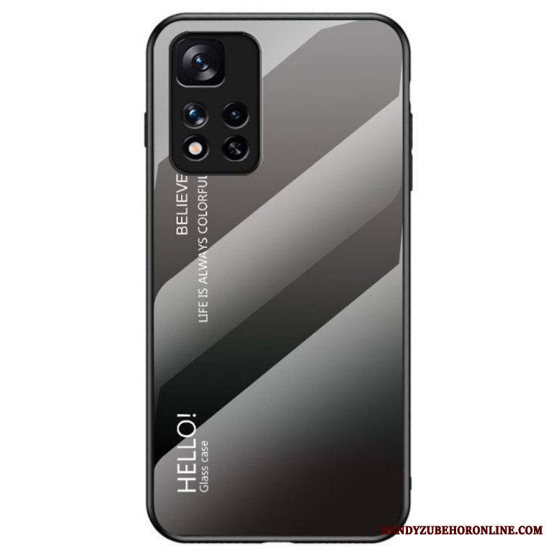 Case Xiaomi Redmi Note 11 Pro Plus 5G Karkaistu Lasi Hello