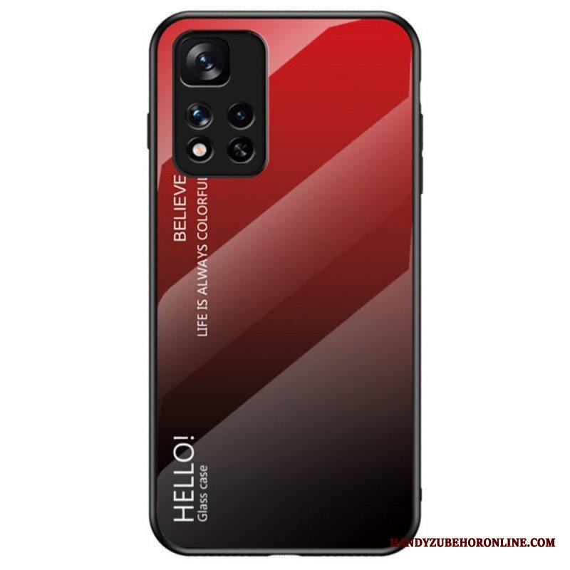 Case Xiaomi Redmi Note 11 Pro Plus 5G Karkaistu Lasi Hello