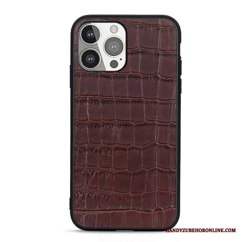 Case iPhone 13 Pro Aito Crocodile Texture -nahka