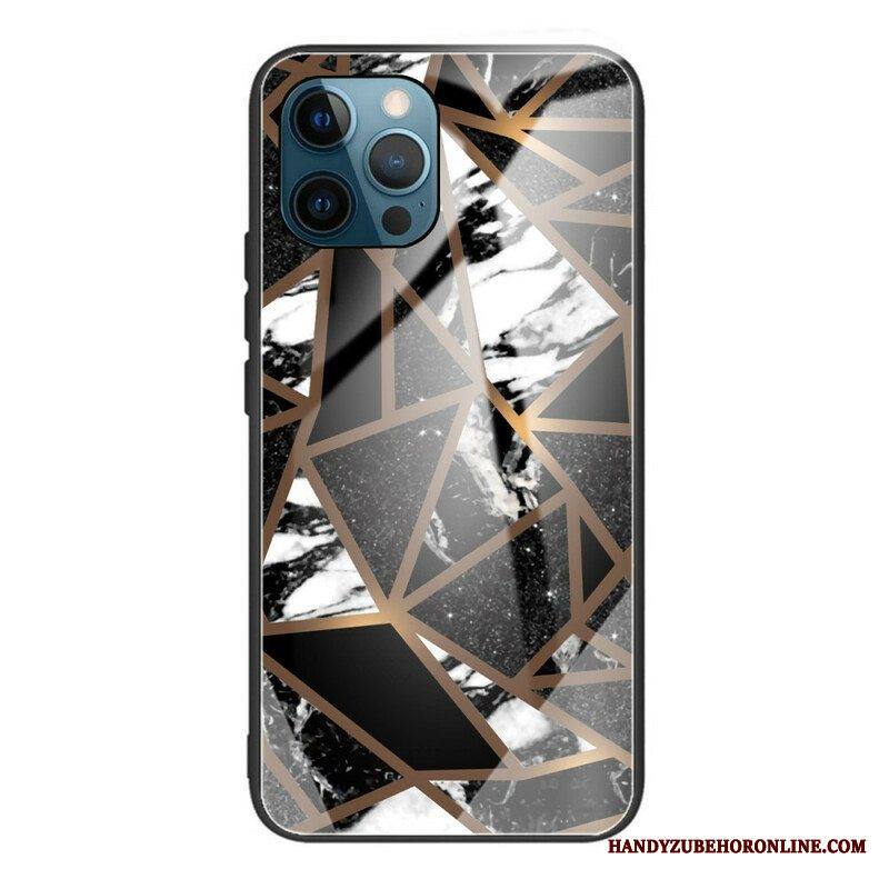 Case iPhone 13 Pro Geometria Marmori Karkaistu Lasi