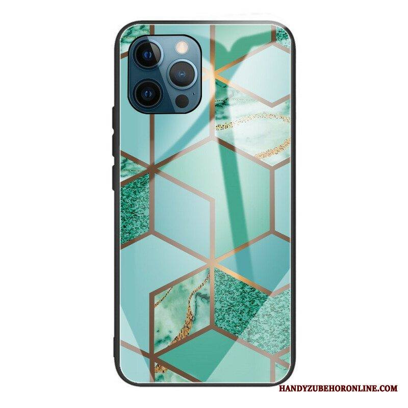 Case iPhone 13 Pro Geometria Marmori Karkaistu Lasi