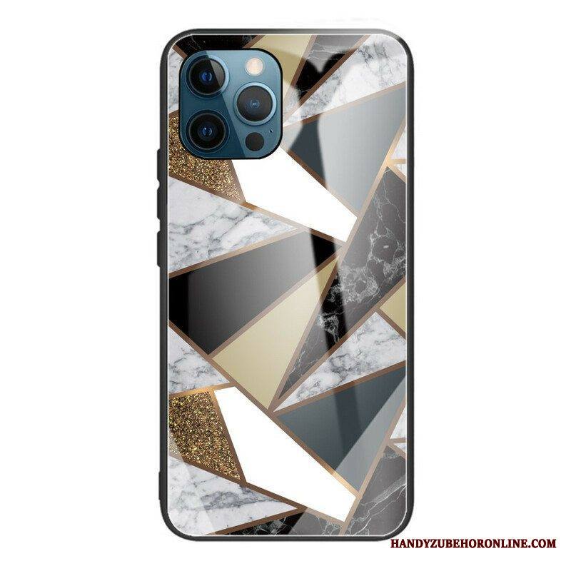 Case iPhone 13 Pro Geometria Marmori Karkaistu Lasi