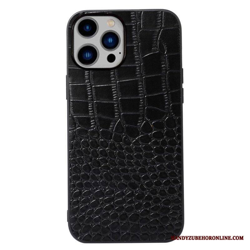 Case iPhone 14 Plus Aito Crocodile Texture -nahka