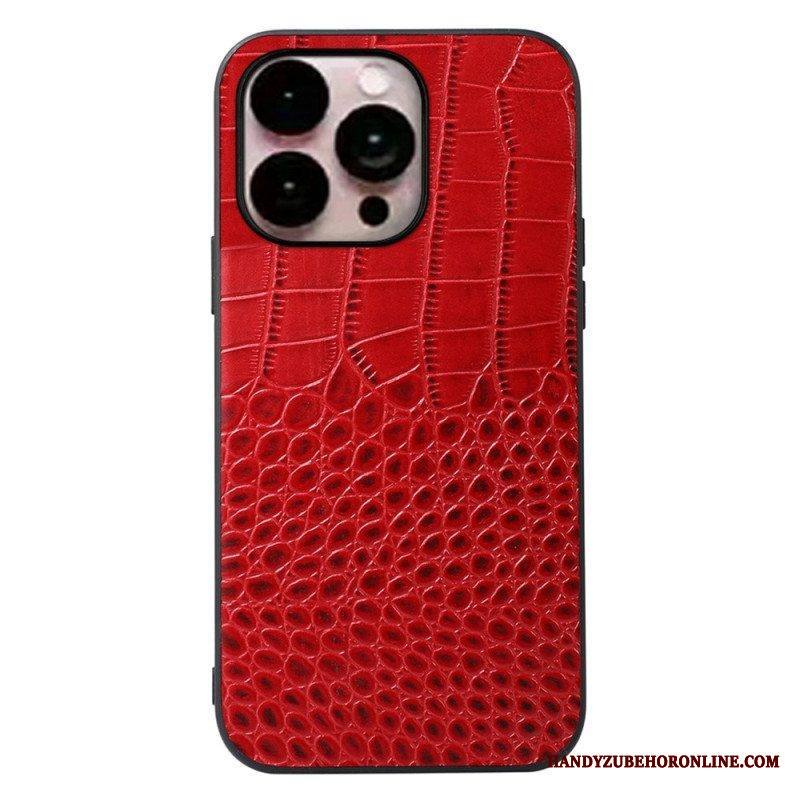 Case iPhone 14 Pro Max Aito Crocodile Texture -nahka