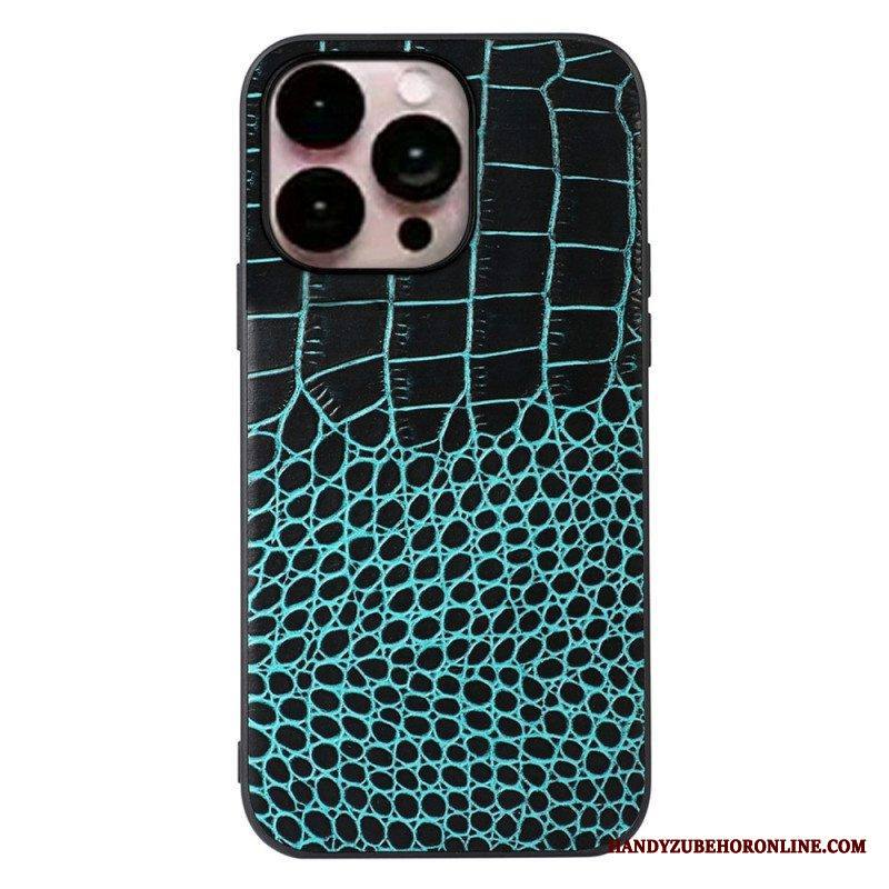 Case iPhone 14 Pro Max Aito Crocodile Texture -nahka