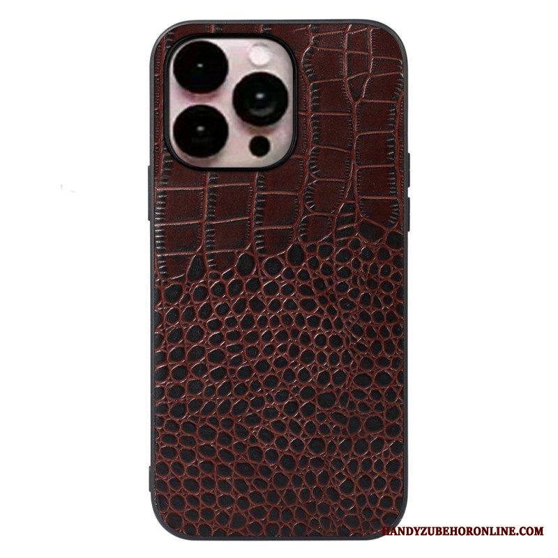 Case iPhone 14 Pro Max Aito Crocodile Texture -nahka