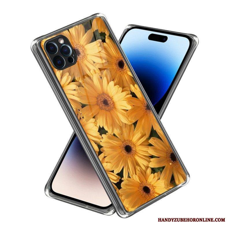 Case iPhone 14 Pro Max Voimakkaat Auringonkukat