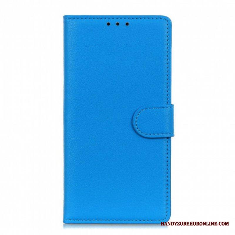 Flip Case Moto G50 Perinteinen Litchi Faux Leather