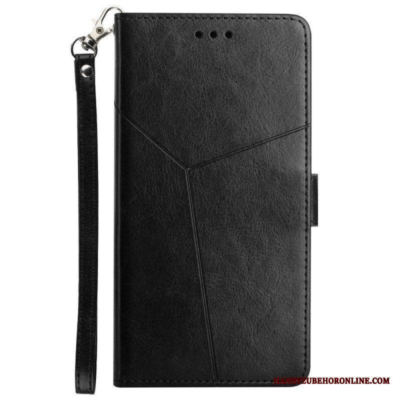 Flip Case Samsung Galaxy A13 5G / A04s Tyylikäs Nahkainen Geo Y -design