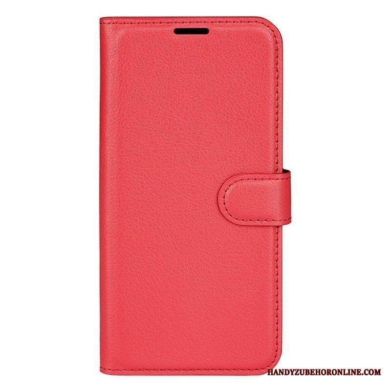 Flip Case Samsung Galaxy A14 / A14 5G Klassinen Keinonahka