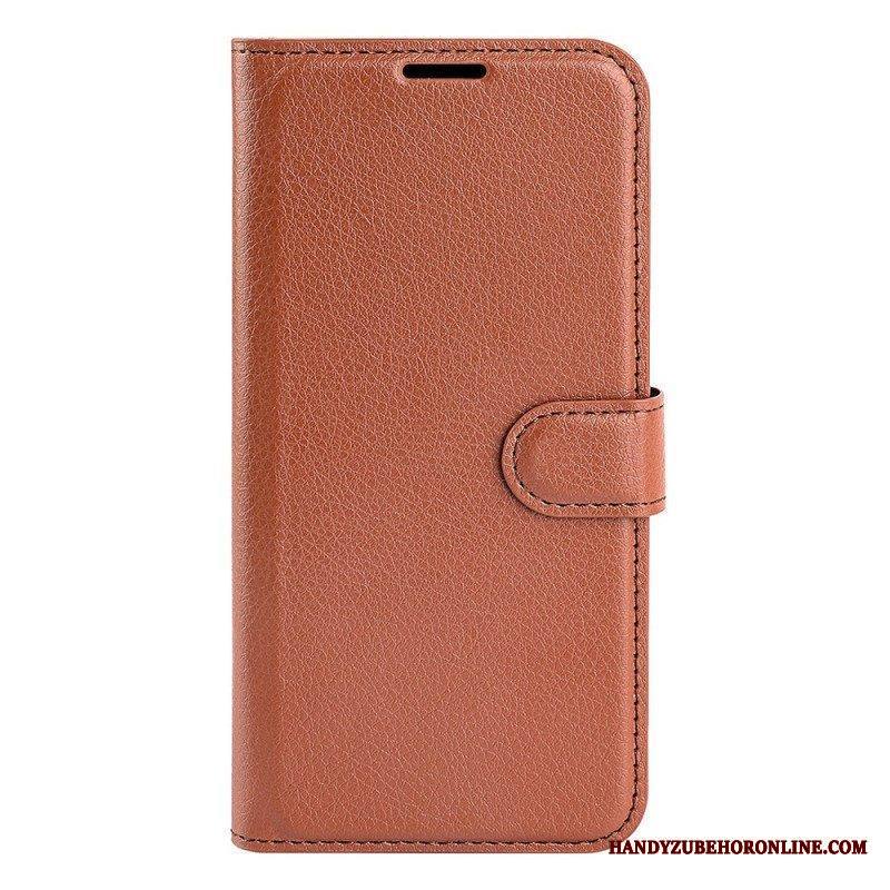 Flip Case Samsung Galaxy A14 / A14 5G Klassinen Keinonahka