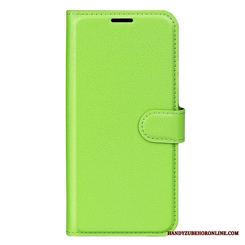 Flip Case Samsung Galaxy A14 / A14 5G Klassinen Keinonahka