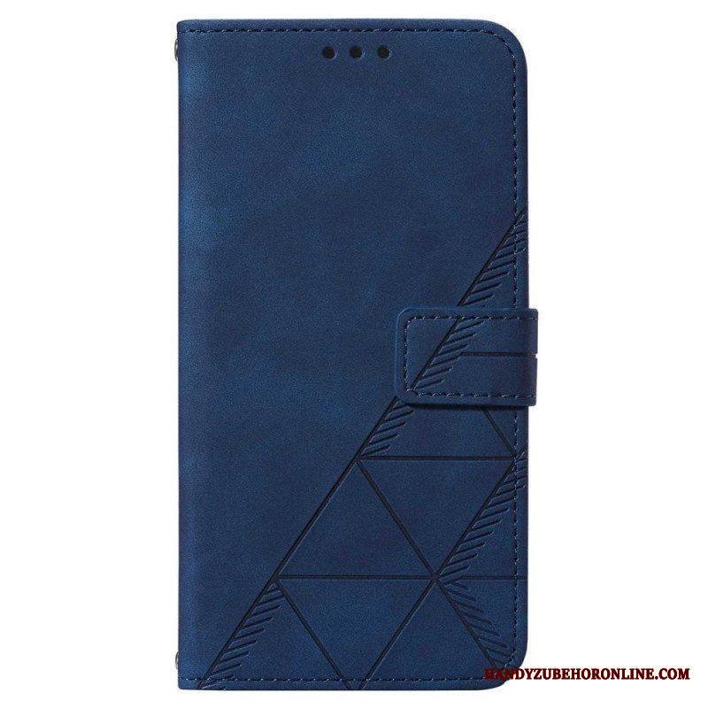 Flip Case Samsung Galaxy A14 / A14 5G Kolmiot Kaulanauhalla